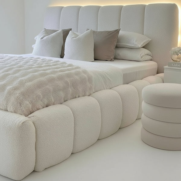 Designer Ivy Bed Grey Sleigh Ottoman Storage Bed UK