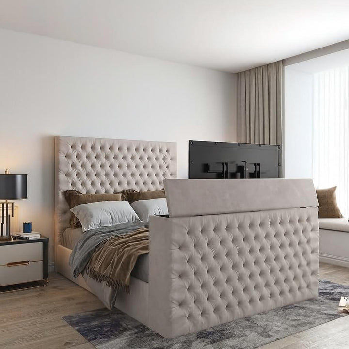 Super King Ottoman TV Bed UK – Designer Rio Collection